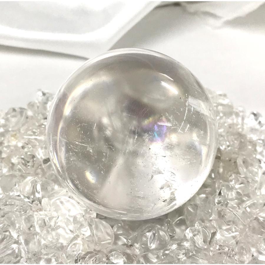 レインボークリスタル 丸玉 スフィア 台座付き Rainbow Crystal Quartz ball 141g 送料無料 |  | 02