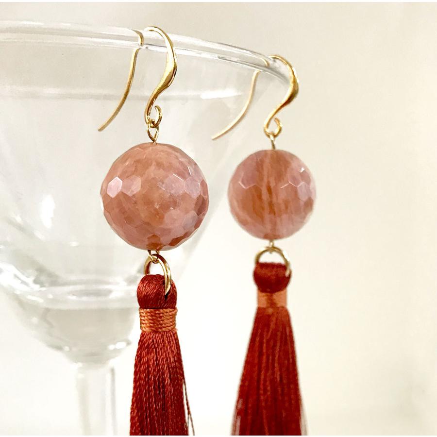 タッセル アゲート ピアス Agate Earrings パワーストーンピアス LEB465 |  | 02