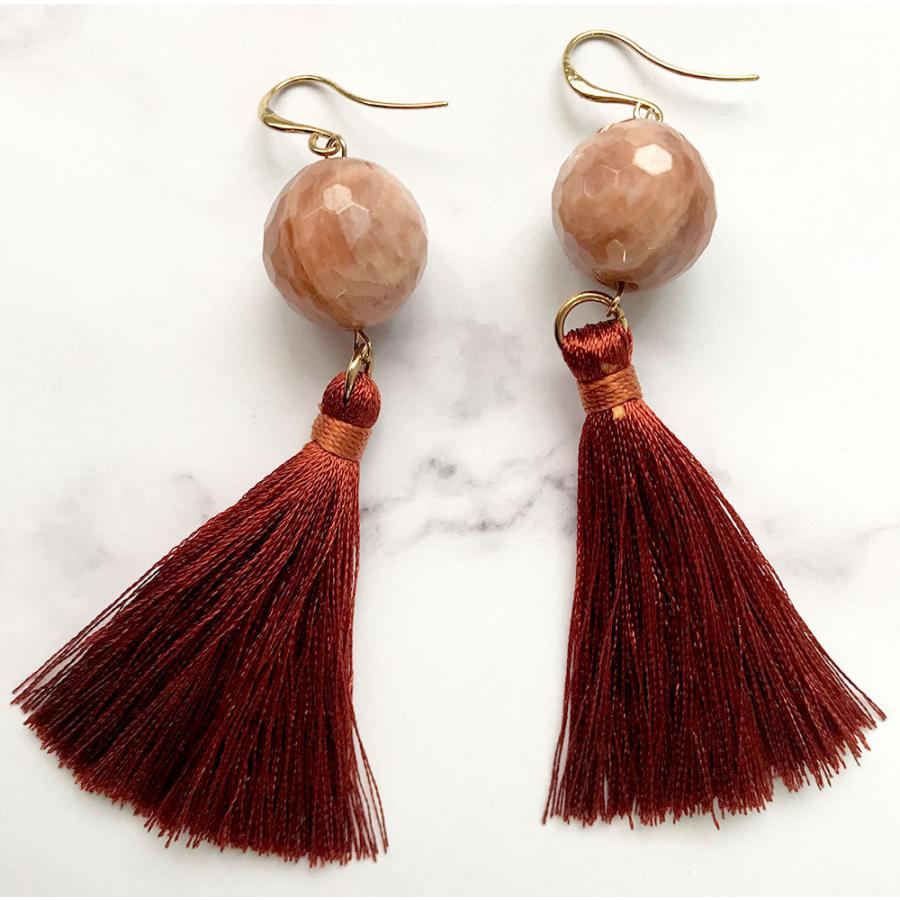 タッセル アゲート ピアス Agate Earrings パワーストーンピアス LEB465 |  | 03