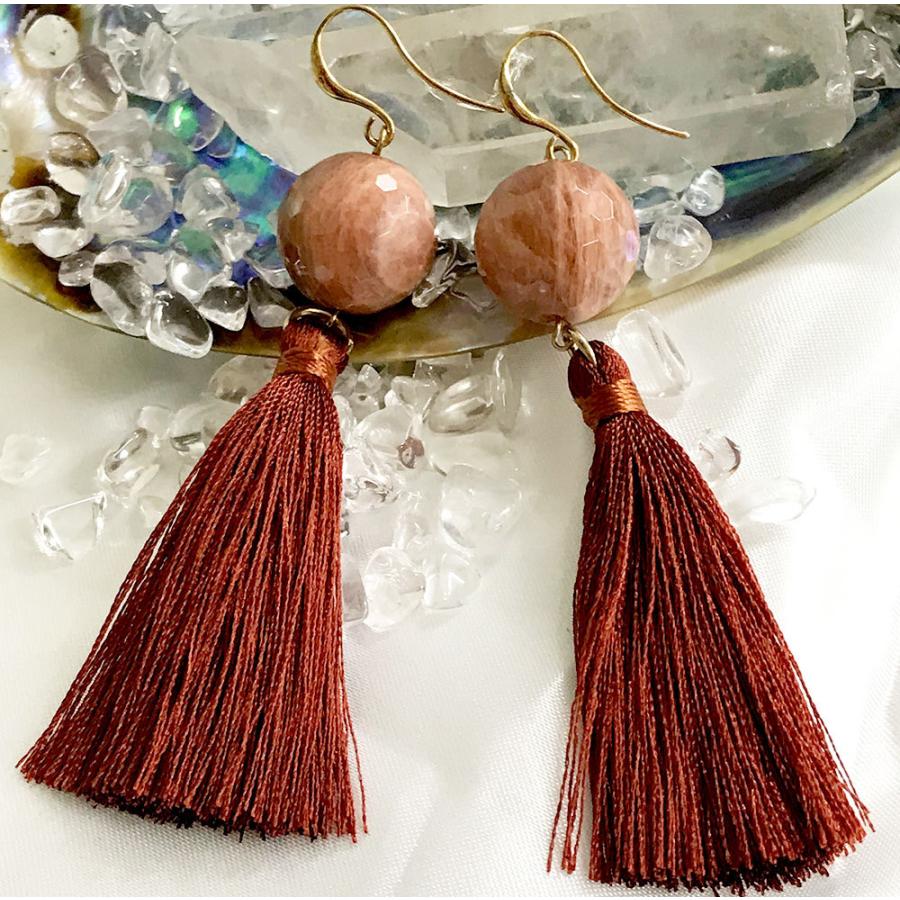 タッセル アゲート ピアス Agate Earrings パワーストーンピアス LEB465 |  | 04
