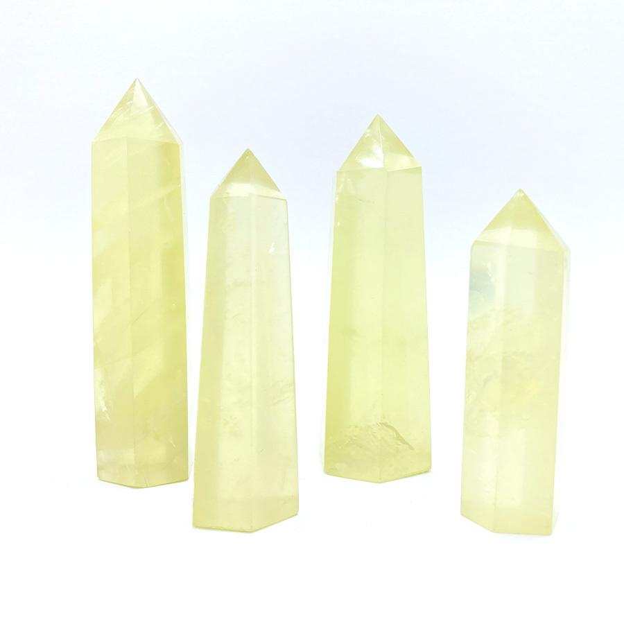 レモンクォーツ ポイント 六角柱 硫黄水晶 天然石 レモンクォーツ ポイント 六角柱 硫黄水晶 天然石