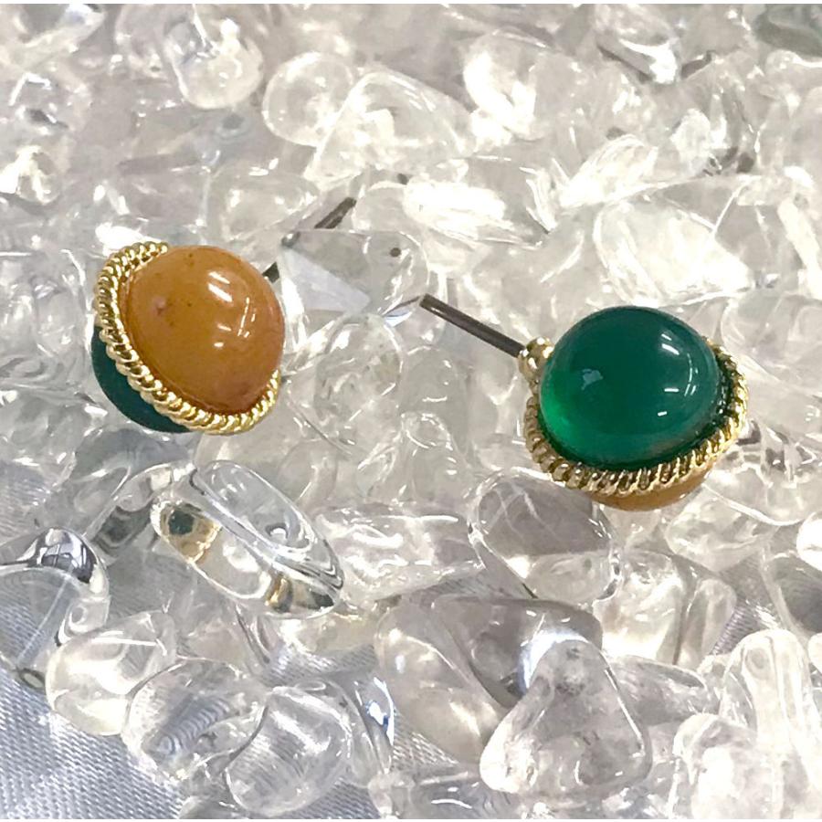 アベンチュリン・アゲート ピアス Aventurine Agate パワーストーンピアス LEO466 |  | 01