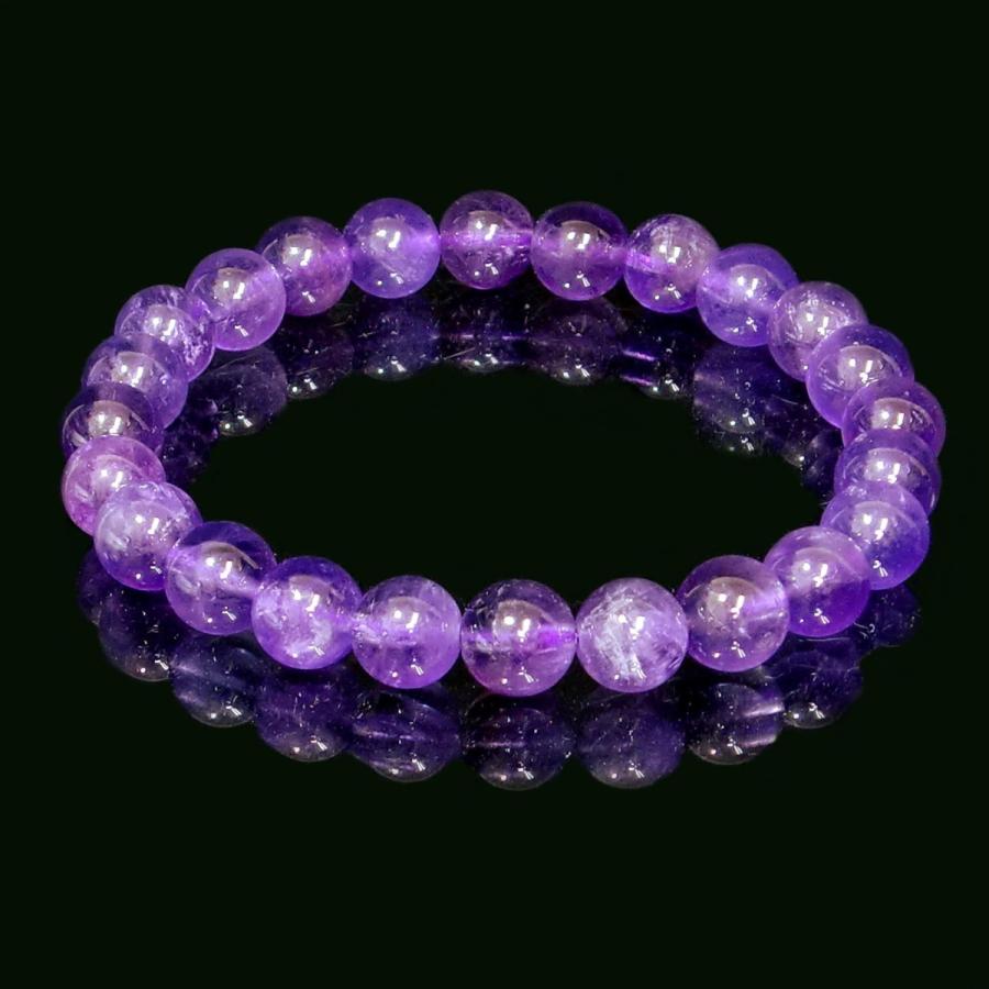パワーストーン ブレスレット アメジスト 10/8mm パワーストーン ブレスレット 天然石【送料無料】 |  | 02