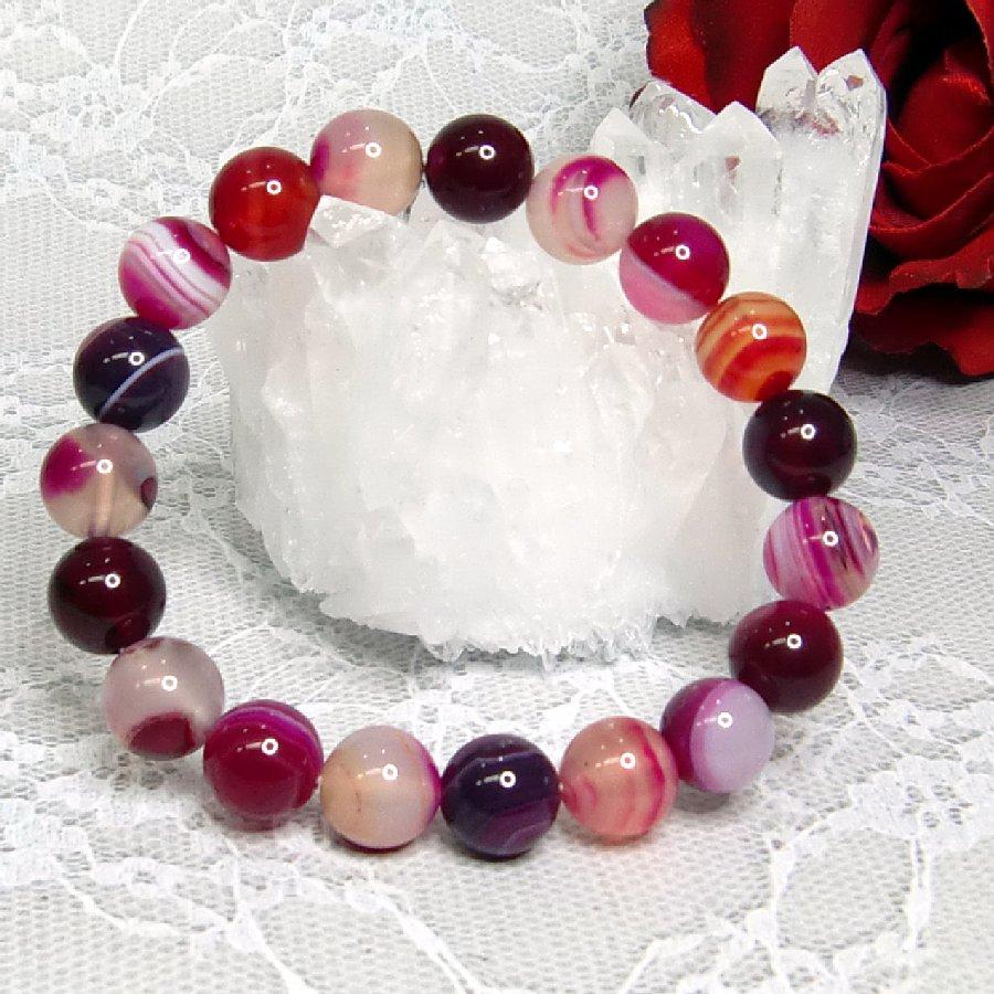 パワーストーン ブレスレット ピンクアゲート 10mm 天然石  送料無料【クリックポスト発送】 |  | 03