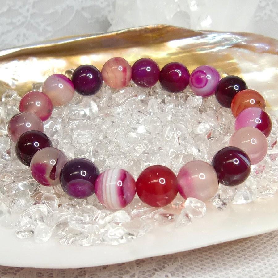 パワーストーン ブレスレット ピンクアゲート 10mm 天然石  送料無料【クリックポスト発送】 |  | 04