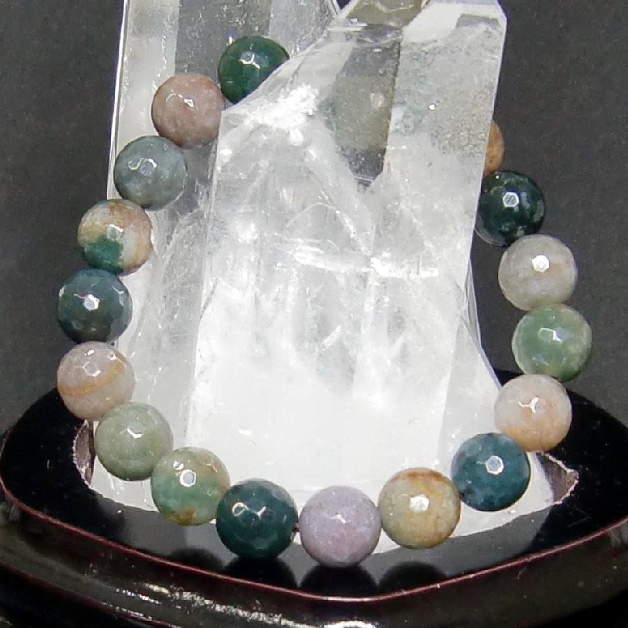 パワーストーン ブレスレット アゲート グリーンミックス 10mm 天然石  送料無料【クリックポスト発送】 |  | 01