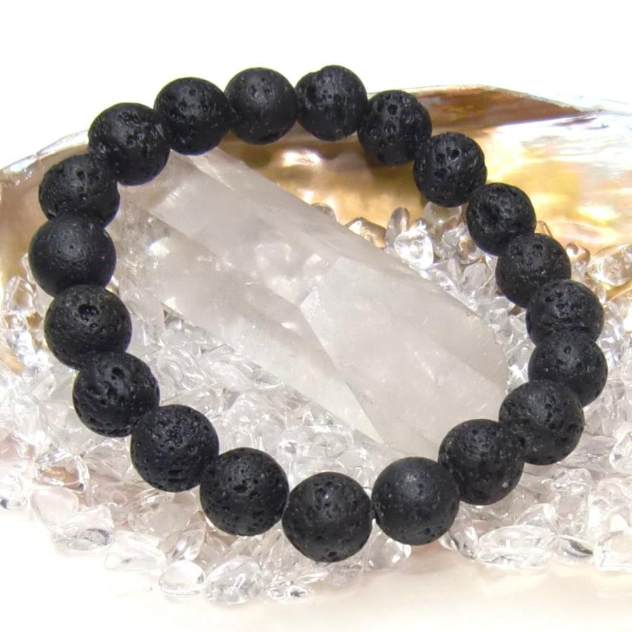 パワーストーン ブレスレット ラバストーン 10mm 溶岩石 【送料無料】 |  | 03