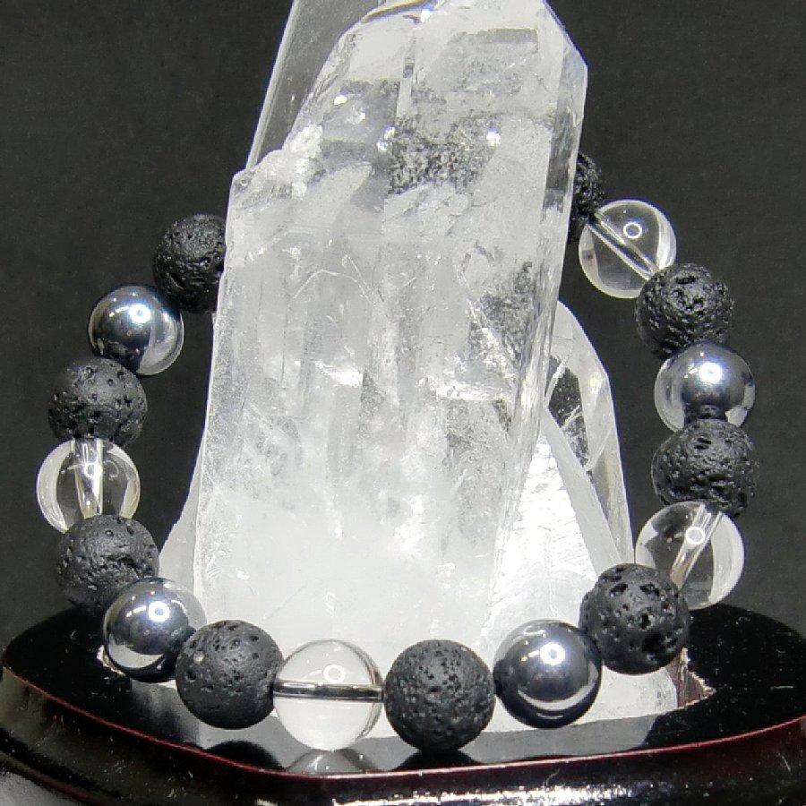 パワーストーン ブレスレット ラバストーン 10mm 溶岩石 【送料無料】 |  | 01