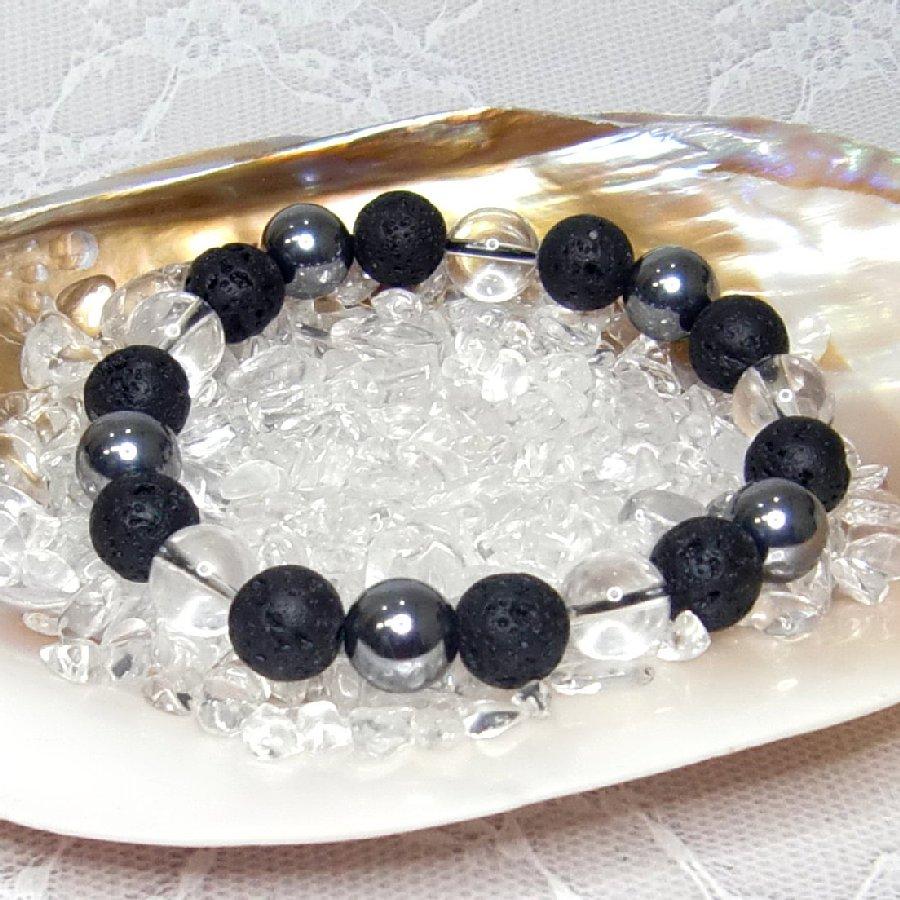 パワーストーン ブレスレット ラバストーン 10mm 溶岩石 【送料無料】 |  | 02