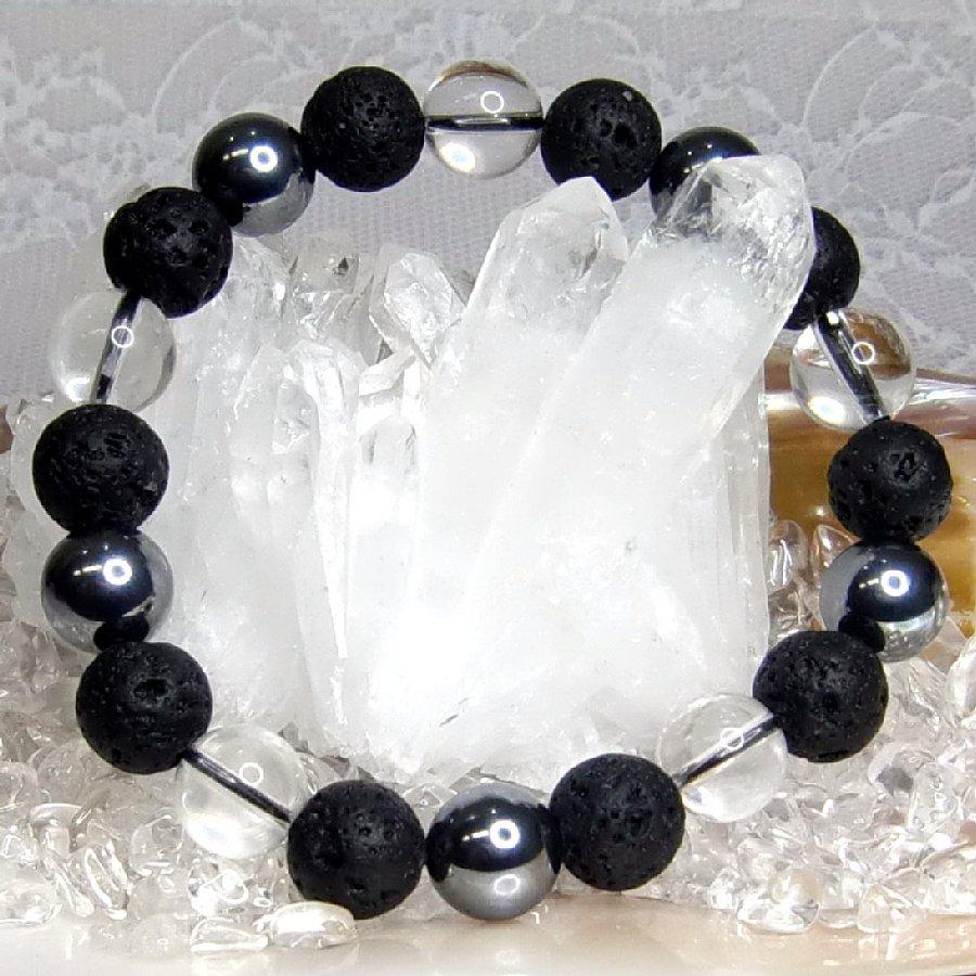 パワーストーン ブレスレット ラバストーン 10mm 溶岩石 【送料無料】 |  | 03