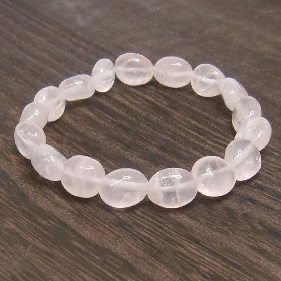 パワーストーンブレスレット ローズクォーツ タンブル 送料無料【クリックポスト発送】 | 