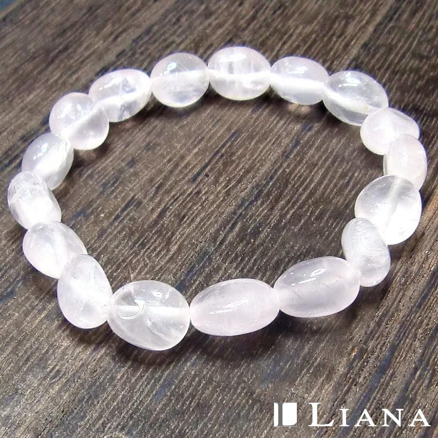 パワーストーンブレスレット ローズクォーツ タンブル 送料無料【クリックポスト発送】 |  | 05