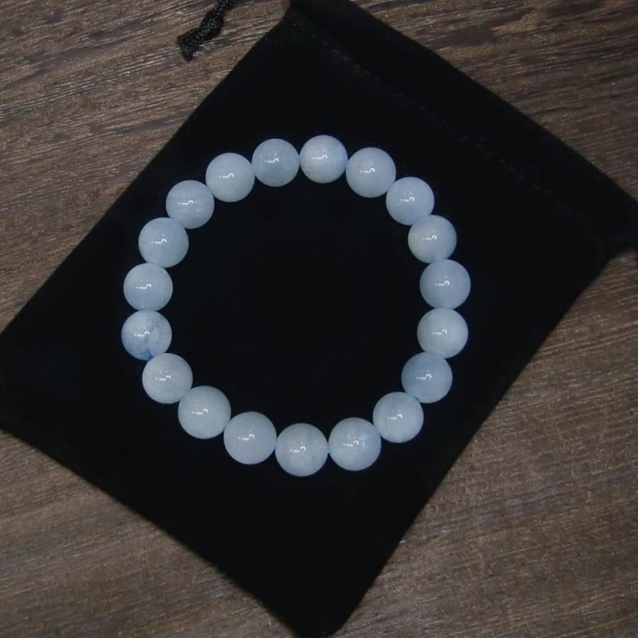 パワーストーンブレスレット アクアマリン10mm 天然石 【送料無料】 |  | 04