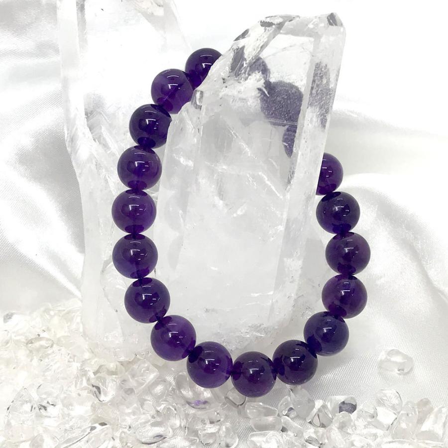 アメジストブレスレット Amethyst bracelet 10mm玉 送料無料 |  | 04