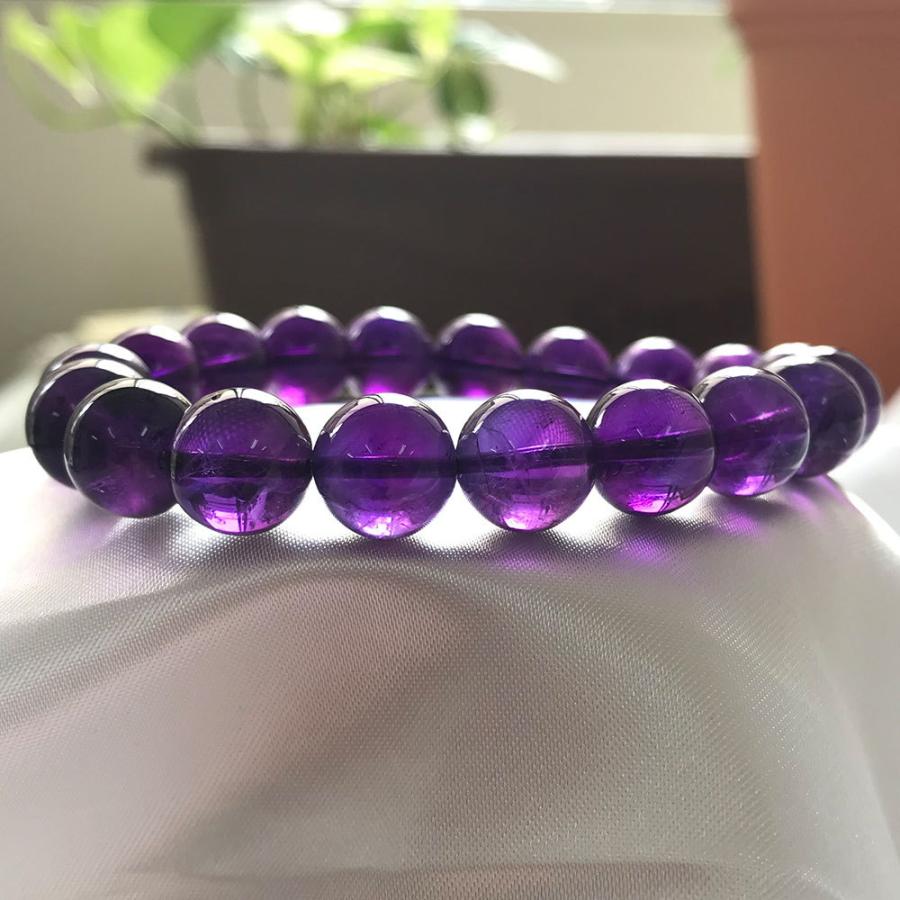アメジストブレスレット Amethyst bracelet 10mm玉 送料無料 |  | 05