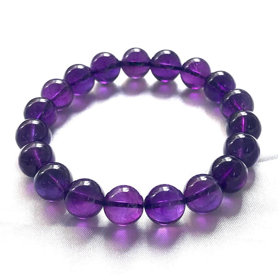 アメジストブレスレット Amethyst bracelet 10mm玉 送料無料 |  | 06