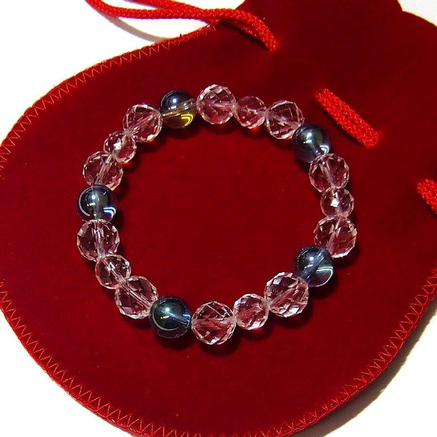 パワーストーンブレスレット アクアオーラ&カット水晶 天然石【送料無料】 |  | 06