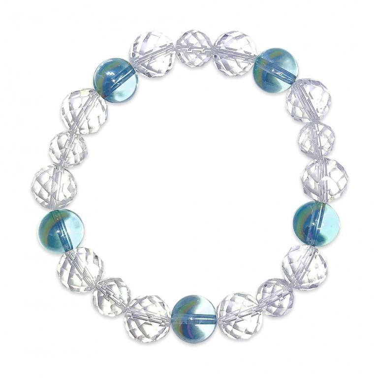 パワーストーンブレスレット レインボーオーラ＆アクアオーラ 天然石【送料無料】 |  | 10