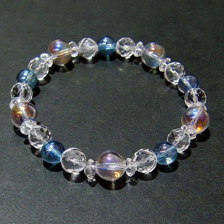 パワーストーンブレスレット レインボーオーラ＆アクアオーラ 天然石【送料無料】 |  | 03