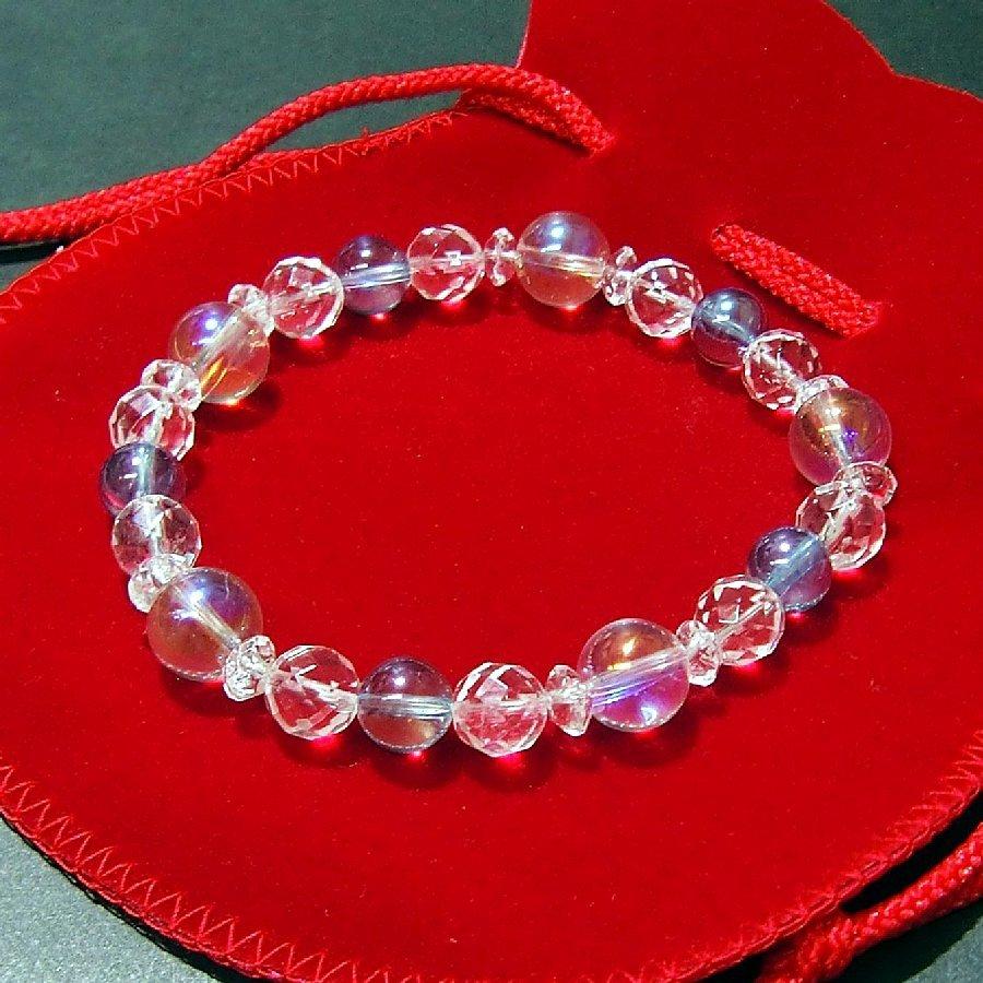 パワーストーンブレスレット レインボーオーラ＆アクアオーラ 天然石【送料無料】 |  | 07