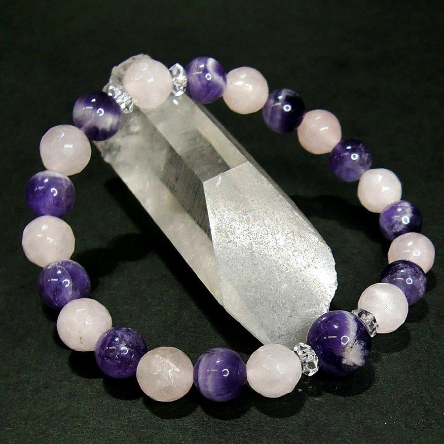 パワーストーン ブレスレット ケープアメジスト&ローズクオーツ  天然石 【送料無料】 |  | 03