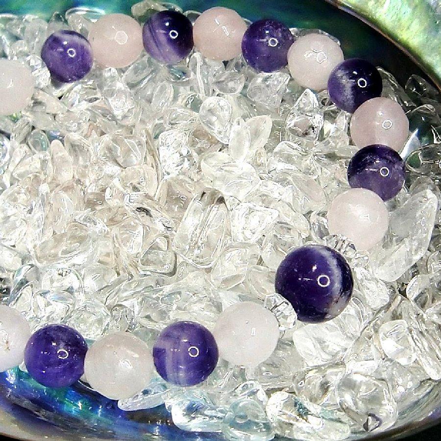 パワーストーン ブレスレット ケープアメジスト&ローズクオーツ  天然石 【送料無料】 |  | 04