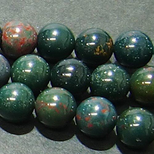 ブラッドストーンと水晶のブレスレット パワーストーン 天然石【送料無料】 |  | 05