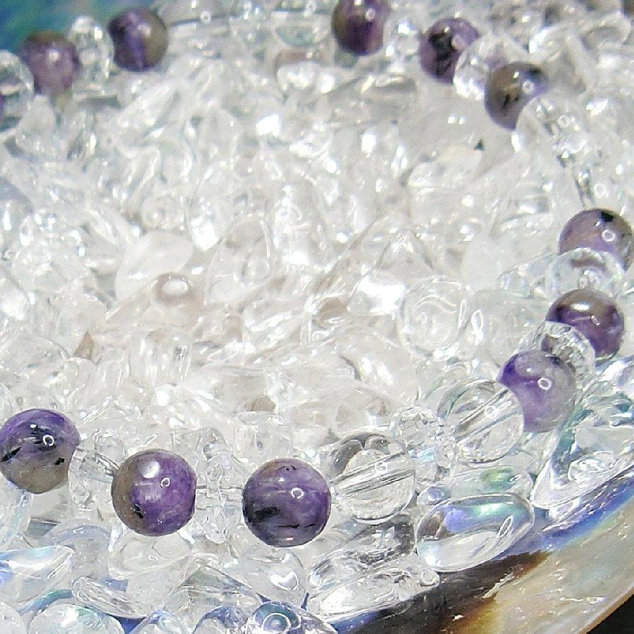 パワーストーンブレスレット チャロアイト&水晶【 送料無料】 |  | 04