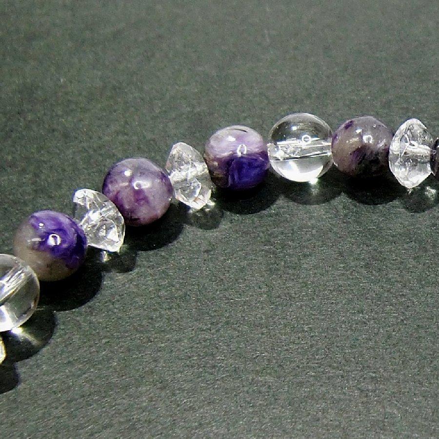 パワーストーンブレスレット チャロアイト&水晶【 送料無料】 |  | 05