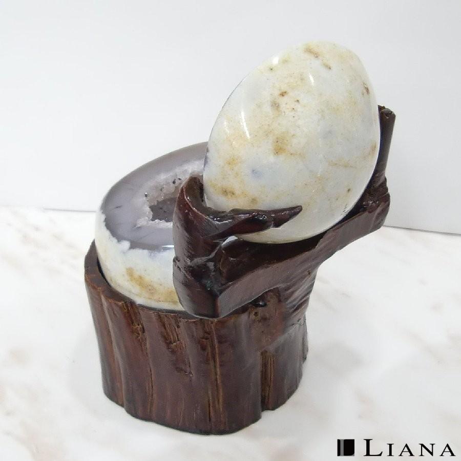 トレジャーメノウ LJM3014 パワーストーン 天然石 原石 Agate 瑪瑙 ジオード ペア水晶 置物 インテリア |  | 05