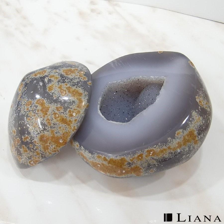 トレジャーメノウ LJM3015 パワーストーン 天然石 原石 Agate 瑪瑙 ジオード ペア水晶 置物 インテリア |  | 01