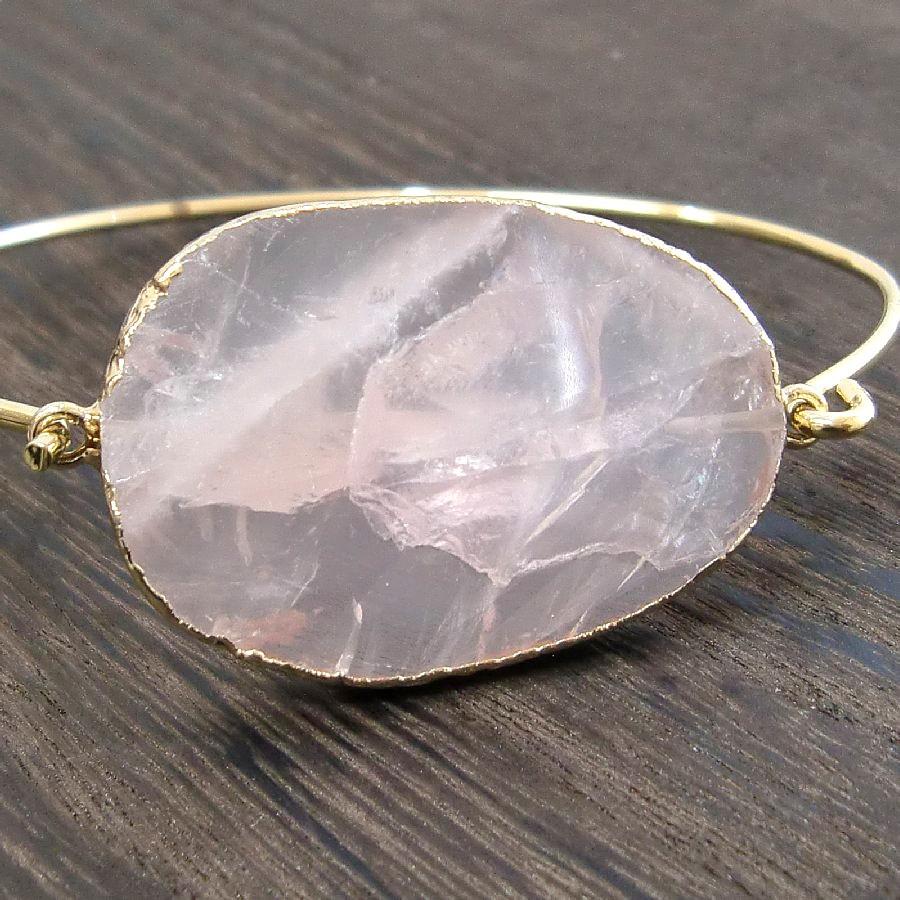 パワーストーンブレスレット ローズクォーツ ワイヤー 送料無料【クリックポスト発送】 |  | 01