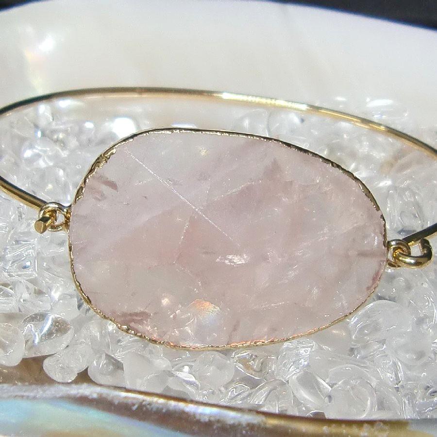 パワーストーンブレスレット ローズクォーツ ワイヤー 送料無料【クリックポスト発送】 |  | 03