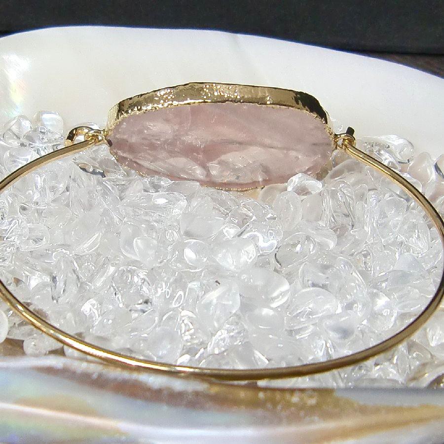 パワーストーンブレスレット ローズクォーツ ワイヤー 送料無料【クリックポスト発送】 |  | 04