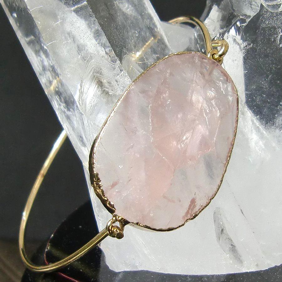 パワーストーンブレスレット ローズクォーツ ワイヤー 送料無料【クリックポスト発送】 |  | 05