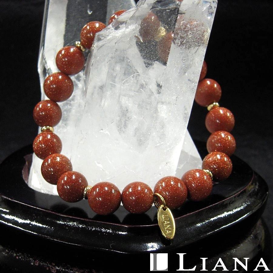 パワーストーンブレスレット ゴールドストーン 人工石 LJS563 |  | 01