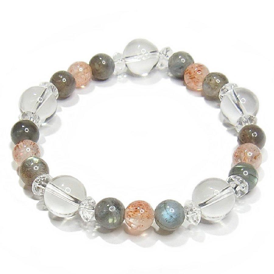 パワーストーンブレスレット ラブラドライト＆サンストーン【 送料無料】 |  | 01