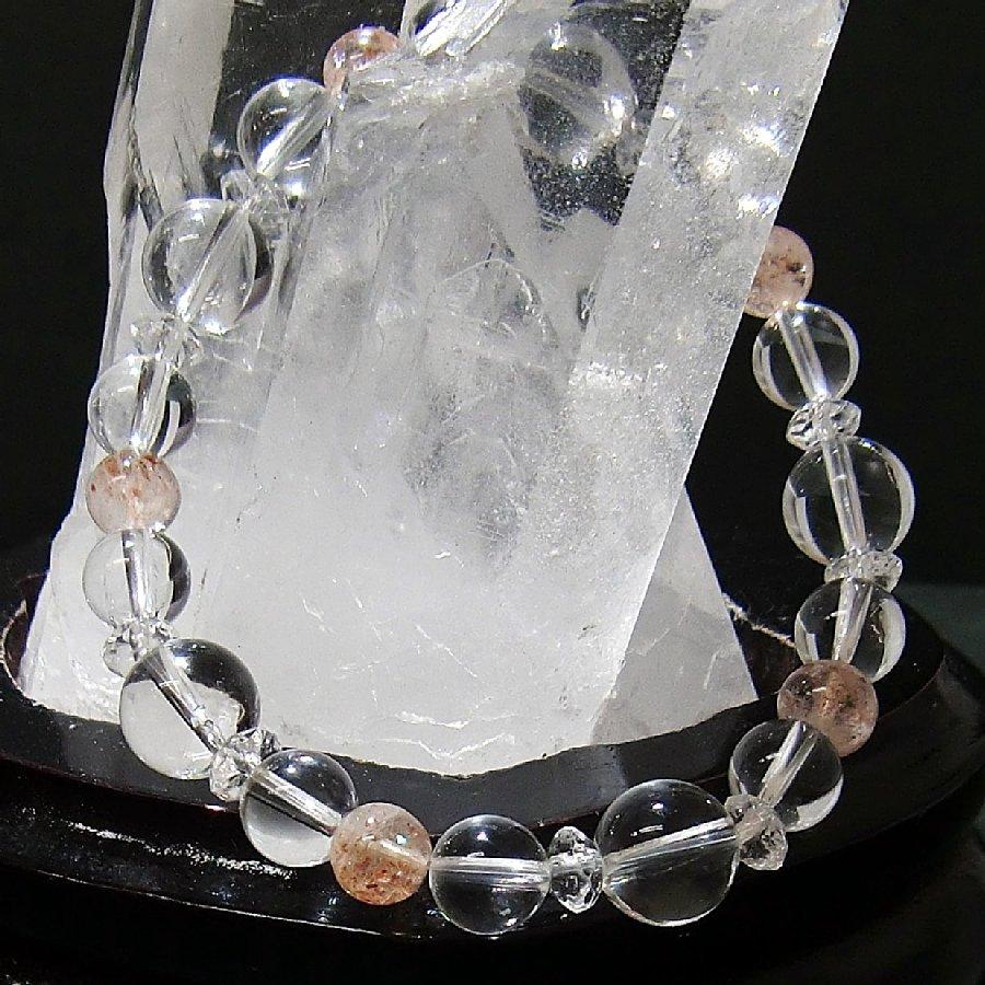 パワーストーンブレスレット サンストーン＆水晶【送料無料】 |  | 02