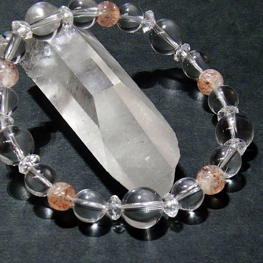 パワーストーンブレスレット サンストーン＆水晶【送料無料】 |  | 04