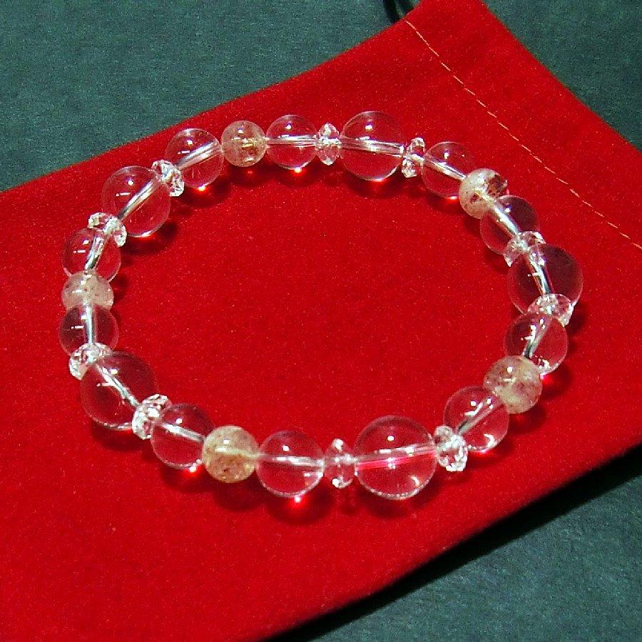 パワーストーンブレスレット サンストーン＆水晶【送料無料】 |  | 06