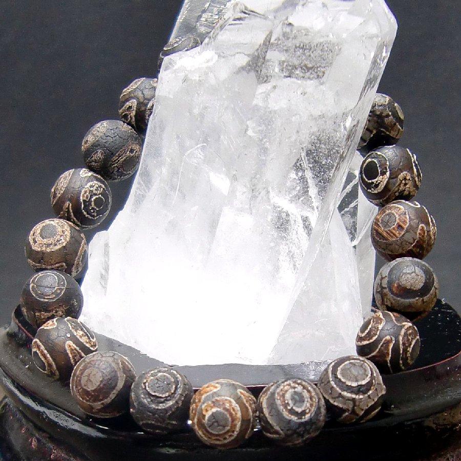 パワーストーン ブレスレット 三眼天珠 DziBeads 10mm 天然石 【送料無料】 |  | 01