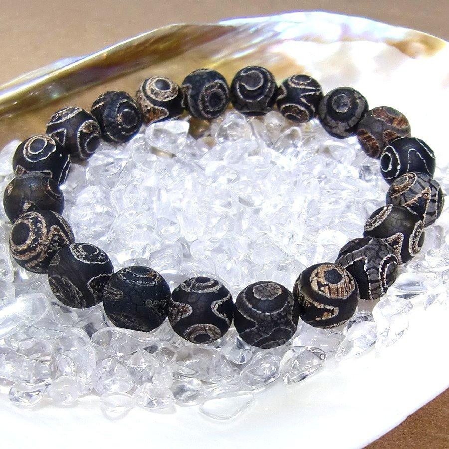 パワーストーン ブレスレット 三眼天珠 DziBeads 10mm 天然石 【送料無料】 |  | 02