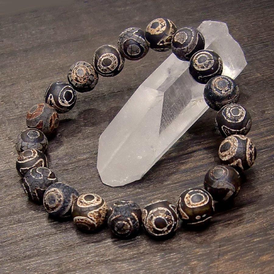 パワーストーン ブレスレット 三眼天珠 DziBeads 10mm 天然石 【送料無料】 |  | 03