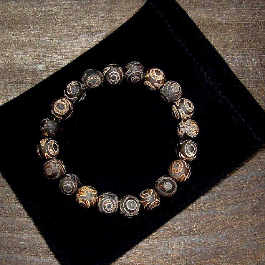 パワーストーン ブレスレット 三眼天珠 DziBeads 10mm 天然石 【送料無料】 |  | 04