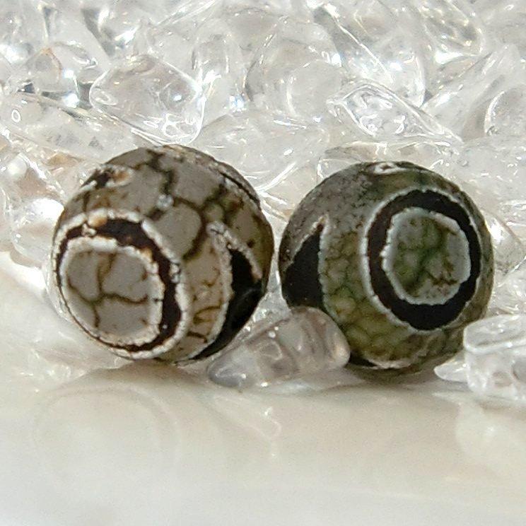 パワーストーン ブレスレット 三眼天珠 ・虎目石・水晶 DziBeads  天然石 【送料無料】 |  | 04