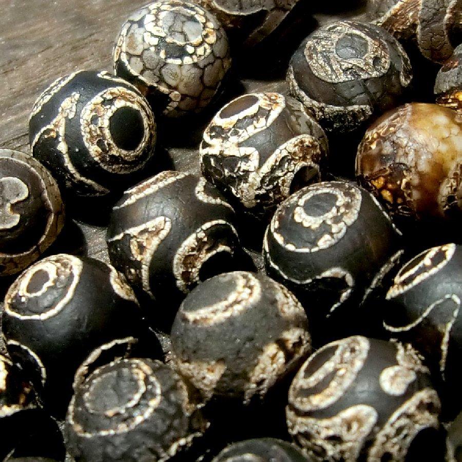 パワーストーン ブレスレット 三眼天珠 ・虎目石・水晶 DziBeads  天然石 【送料無料】 |  | 05