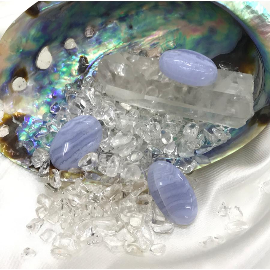 アゲート（ブルーレース） タンブル Blue lace agate tumbled stone 送料無料 |  | 02