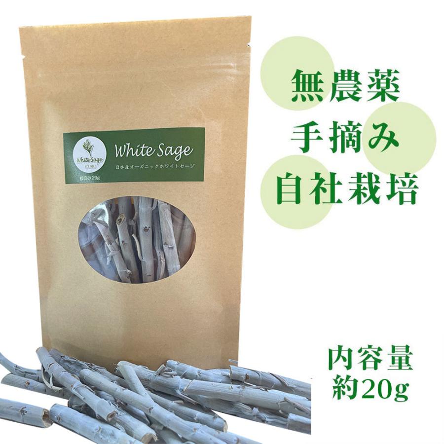 日本産 ホワイトセージ 枝のみ 20g 【２袋セット】浄化用 消臭 パワーストーン 浄化 お香 |  | 03
