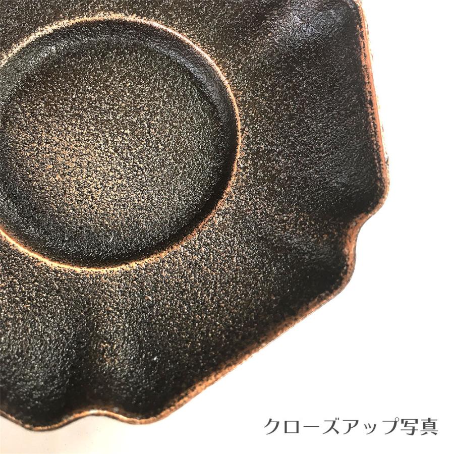 香皿U1(赤銅色）花の香線香 赤銅色 浄化皿 灰皿 送料無料 |  | 03