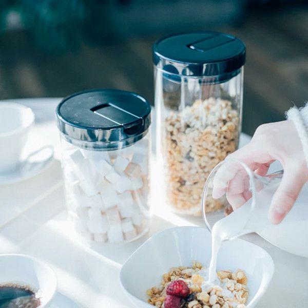 ハリオ 珈琲キャニスターL コーヒー粉300ｇ ブラック | HARIO | 01